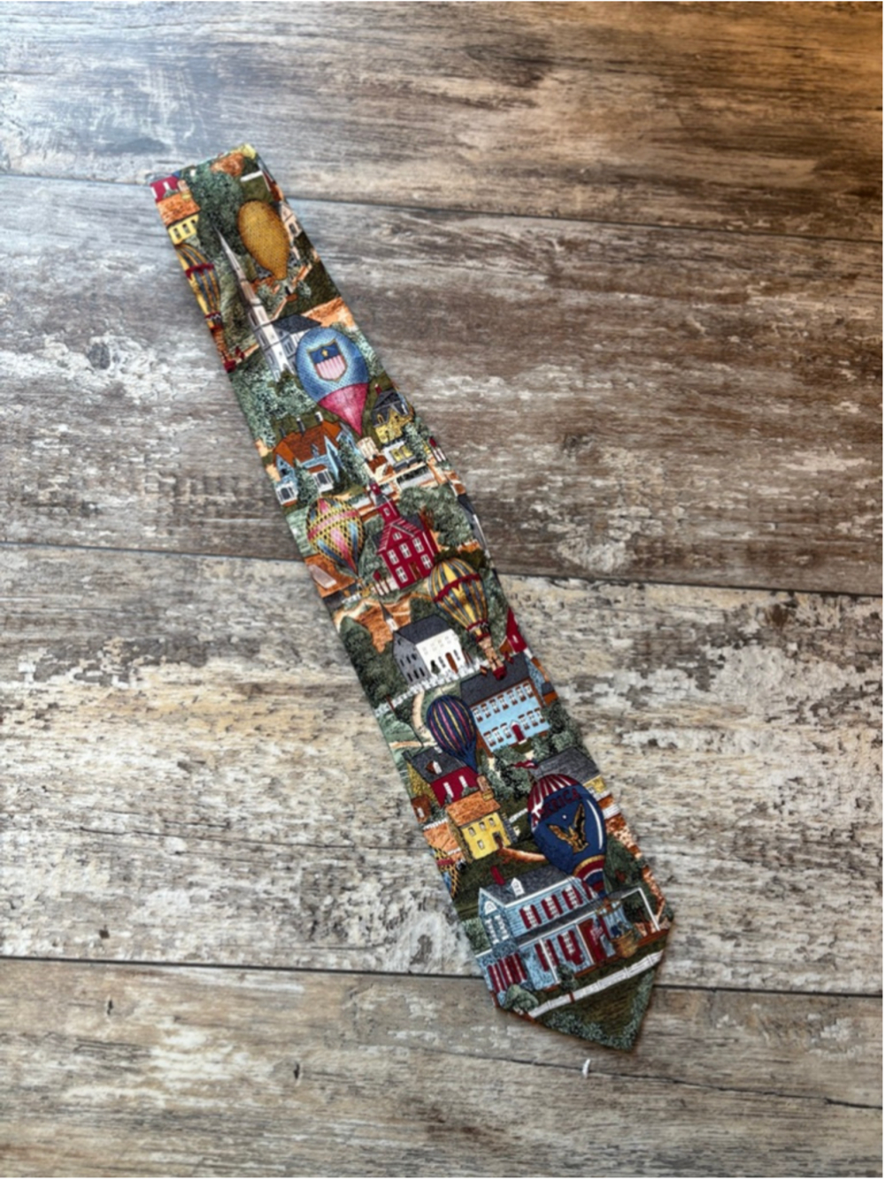 Tango by Max Raab Silk Tie Americana Series “The View From Above 1927” Novelty